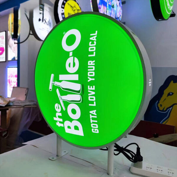 Rotating Acrylic LED Light Box Sign for Pubs and Storefronts