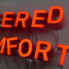 Side-Lit Epoxy Resin LED Letters with Stainless Steel Returns