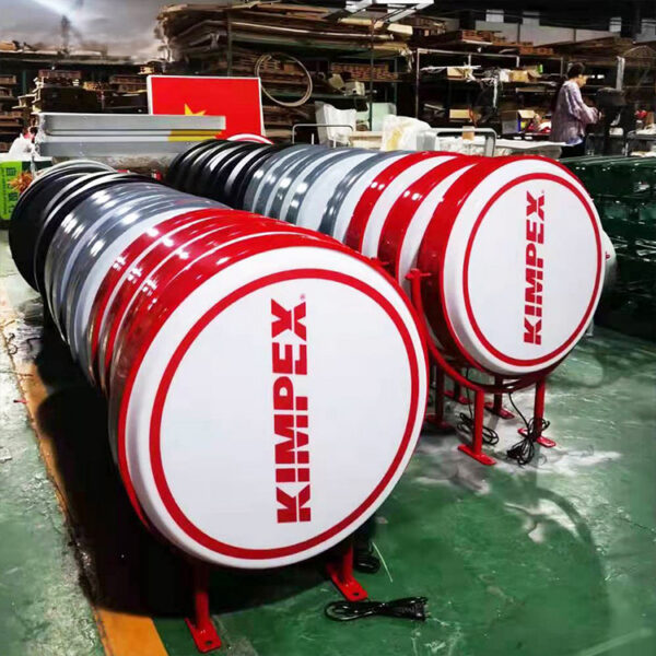 Single-Sided Round Vacuum-Formed LED Wall Sign for Outdoor Stores