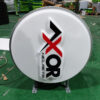 Solar-Powered Rotating LED Street Light Box for Outdoor Advertising