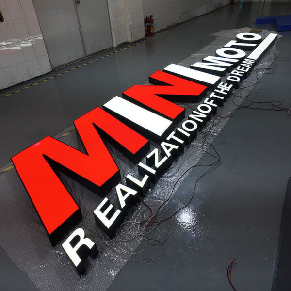 Stainless Steel Channel LED Frontlit Letters for Commercial Façades