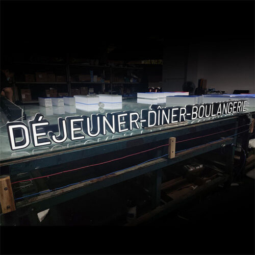 Stainless Steel Front and Halo-Lit LED Letters for Outdoor Branding