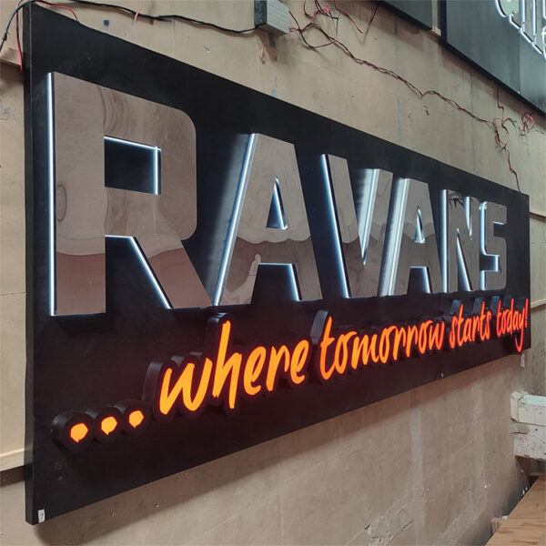 Stainless Steel LED Channel Car Logo Sign for Dealership Entrances