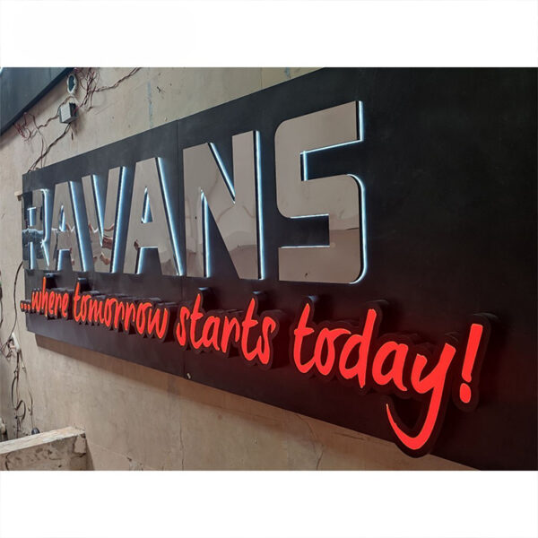 Stainless Steel LED Channel Car Logo Sign for Dealership Entrances