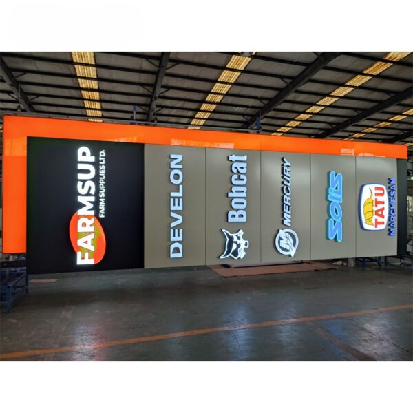 Stainless Steel LED Wayfinding Pylon Sign for Commercial Entrances