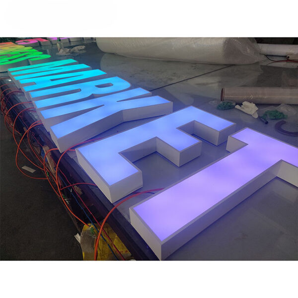 UV-Printed Acrylic LED Wall Sign with Stainless Steel Frame