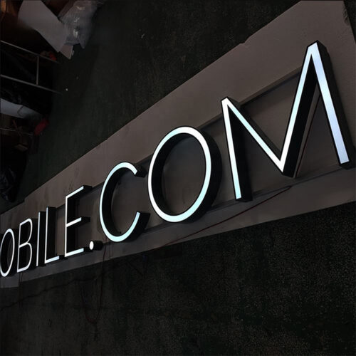UV-Printed Front-Lit Acrylic LED Letters with Stainless Steel Construction