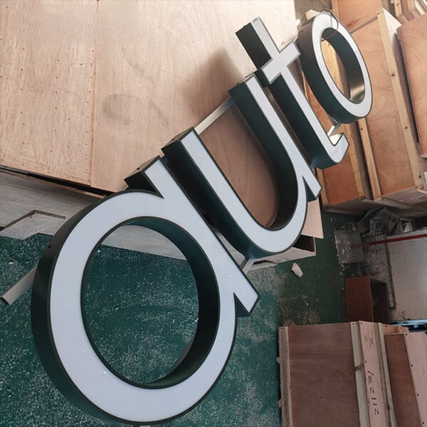 UV-Printed Front-Lit Acrylic LED Letters with Stainless Steel Construction