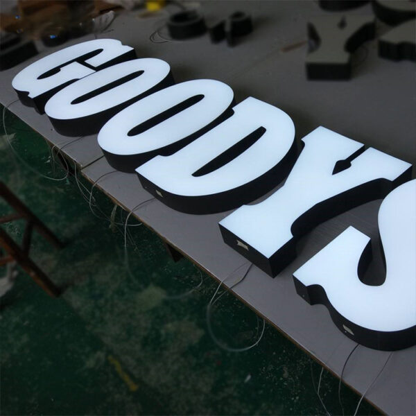 Wall-Mounted Acrylic LED Frontlit Letters for Exterior Building Signage