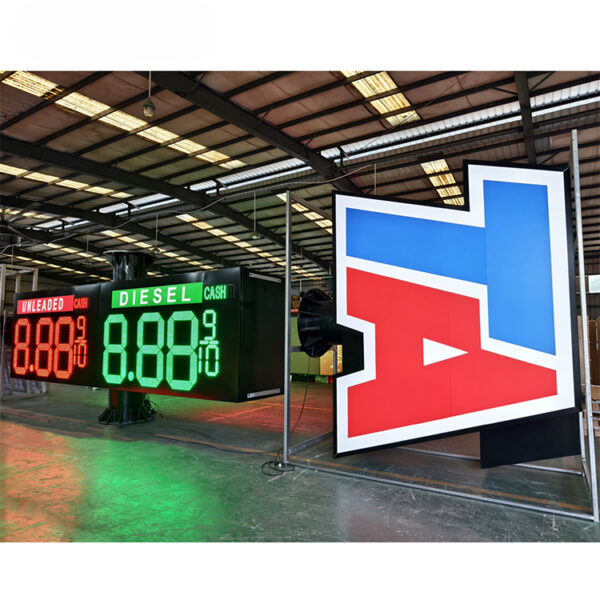 Waterproof LED Fuel Price Message Pylon for Service Station Entrances