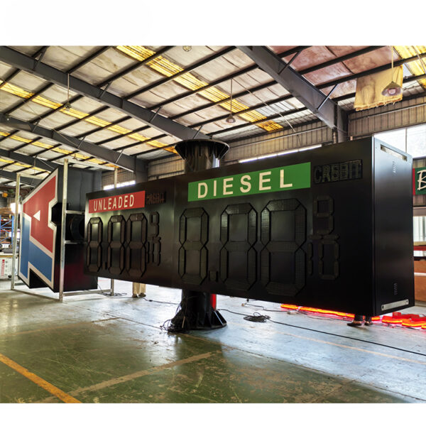 Waterproof LED Fuel Price Message Pylon for Service Station Entrances