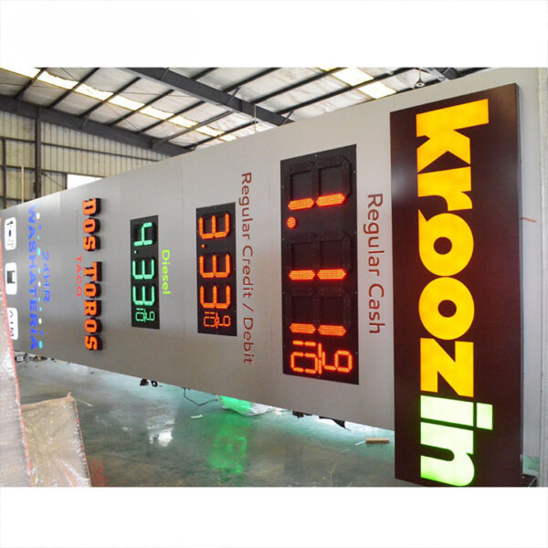 Waterproof LED Message Pylon with Multi-Panel Street Advertising Display