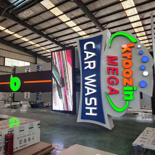 Waterproof Outdoor LED Wayfinding Pylon Sign for Shopping Mall Entrances Waterproof Outdoor LED Wayfinding Pylon Sign for Shopping Mall Entrances