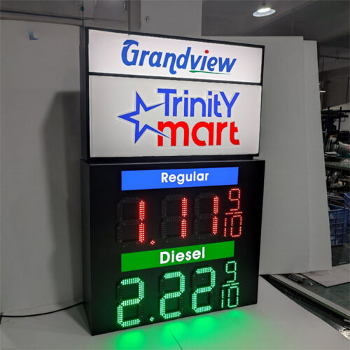 Wireless Digital Gas Price Sign with Segmented LED Numerals