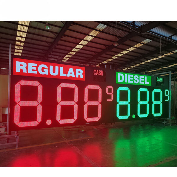 Wireless Digital Gas Price Sign with Segmented LED Numerals