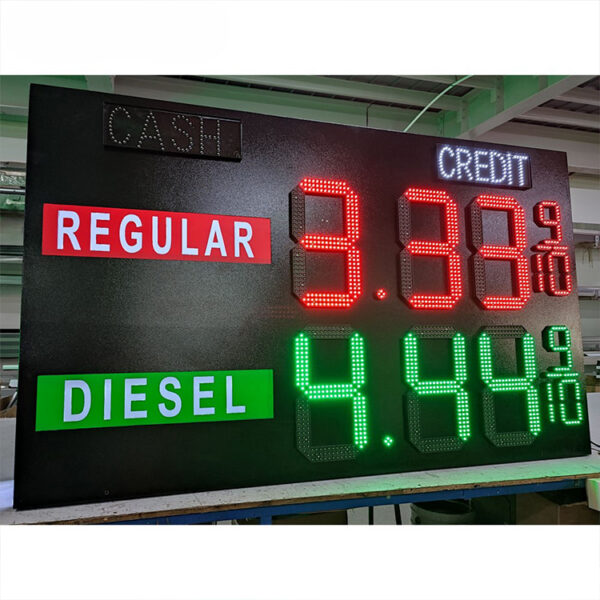 Wireless Digital Gas Price Sign with Segmented LED Numerals