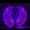 Letreiro de néon LED com asas de anjo em acrílico, para montagem na parede, para cenários de eventos